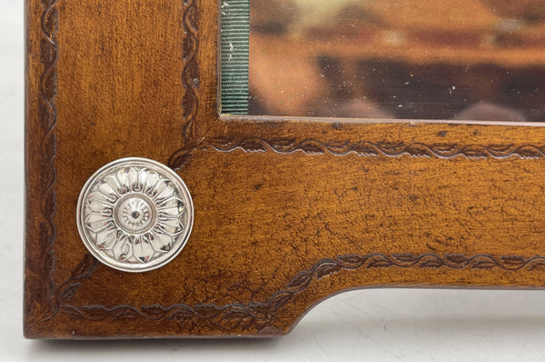 William Scott Leather & Sterling Silver Picture Frame 30% OFF