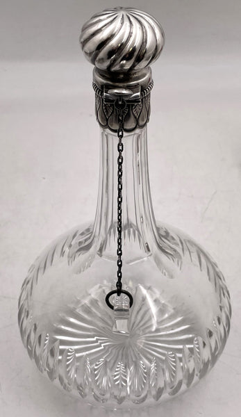 Gorham Pair of 1887 Sterling Silver Decanters in Rare Moorish/ Moresque Style