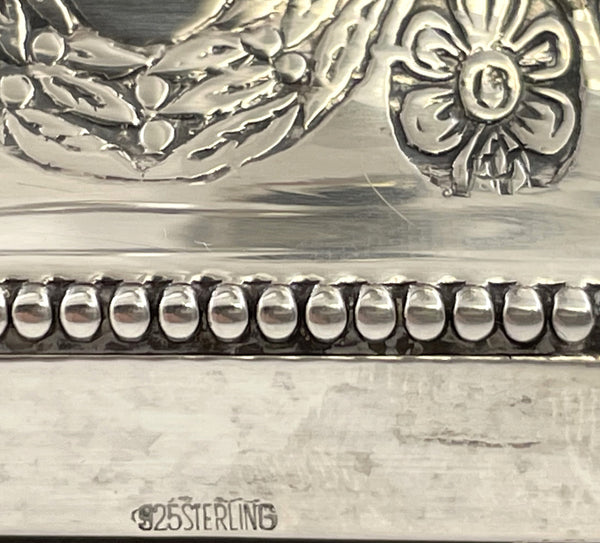 European Sterling Silver Large Hanukkah Menorah