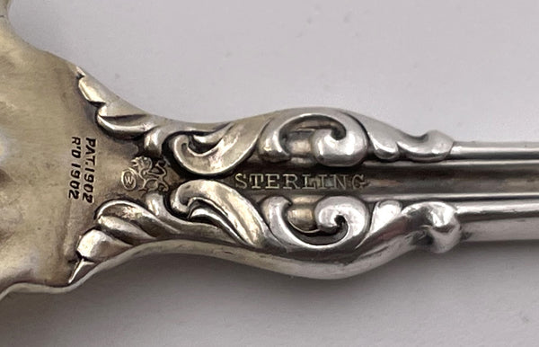 Whiting Sterling Silver Pierced Pea Server in Lily Pattern