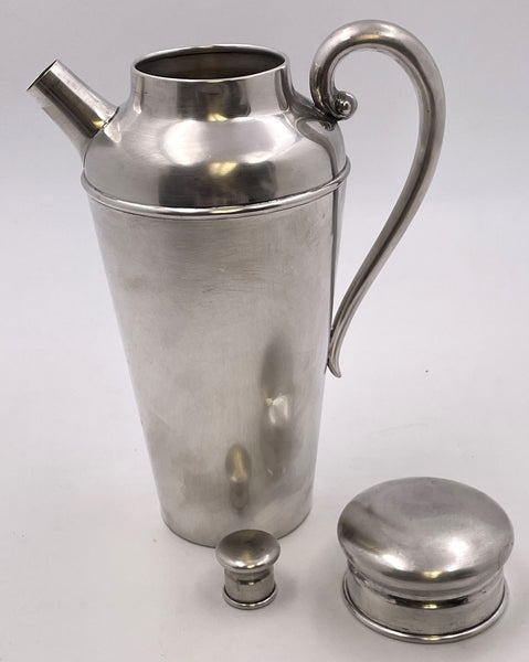 S. Kirk & Son Sterling Silver Cocktail Shaker in Mid-Century Modern Style