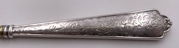 Sterling Silver Shoehorn with Engraved Motifs