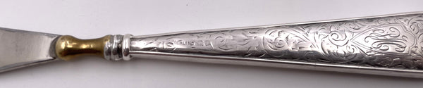 Sterling Silver Shoehorn with Engraved Motifs