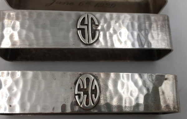 Set of 5 Sterling Silver Napkin Holders/Rings by Lebolt