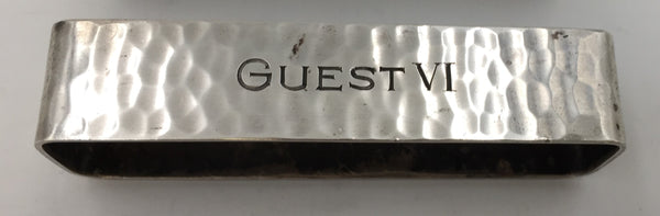 Set of 5 Sterling Silver Napkin Holders/Rings by Lebolt