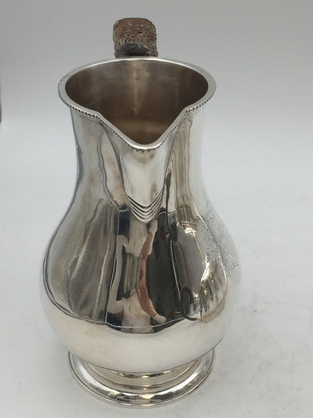 Georgian or Scottish Sterling Silver Beer Pitcher