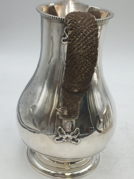 Georgian or Scottish Sterling Silver Beer Pitcher