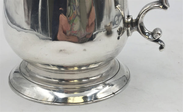 J. Kelly English 1788 Georgian Sterling Silver Tankard Mug