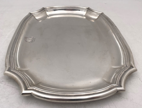 Puiforcat French Sterling Silver Pair of Vegetable Bowls & Plate/ Dish in Art Deco Style