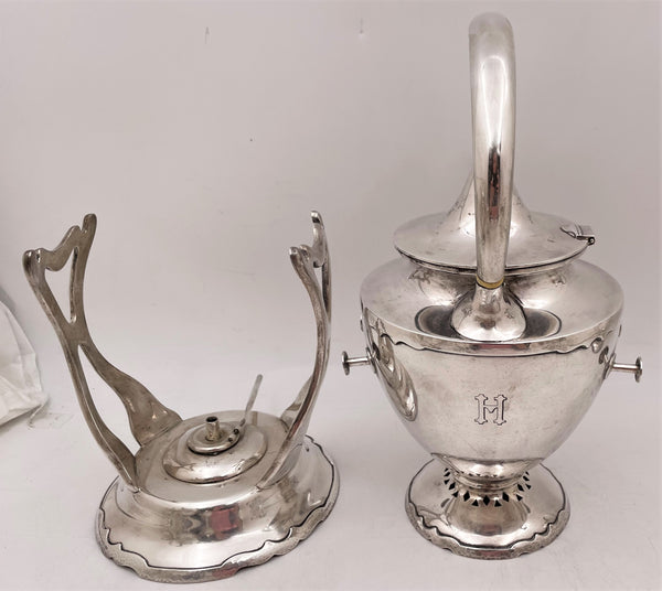 Shreve & Co. Sterling Silver 8-Piece Dolores Tea & Coffee Set in Art Deco / Arts & Crafts Style from Early 20th Century