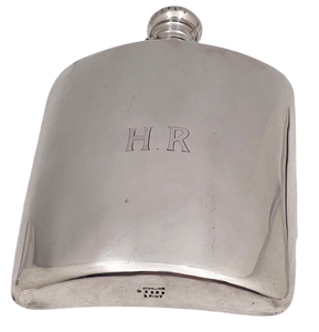 Lebkuecher Sterling Silver Early 20th Century Flask in Art Deco Style