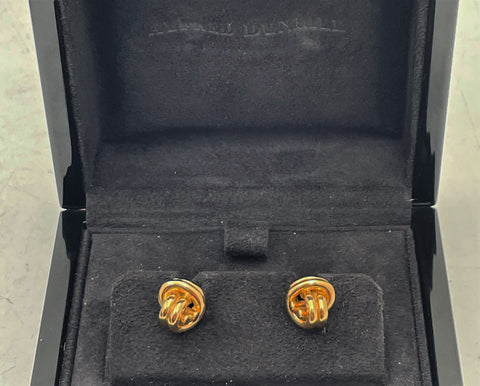 Alfred Dunhill Pair of 18k Gold Love Knot Cufflinks