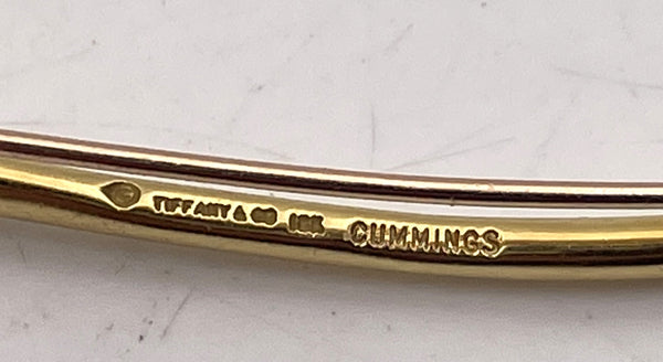 Tiffany & Co. by A. Cummings 18k Yellow Gold Gingko Leaf Brooch Pin