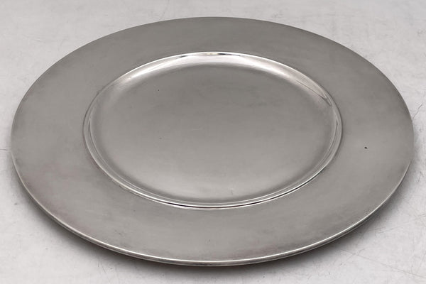 Georg Jensen by J. Rohde Sterling Silver Plate/ Charger #587C in Art Deco Style from 1930s