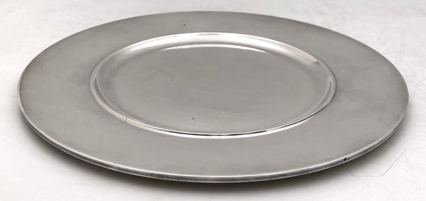 Georg Jensen by J. Rohde Sterling Silver Plate/ Charger #587C in Art Deco Style from 1930s