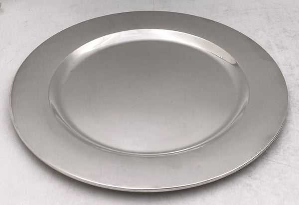 Georg Jensen by H. Koppel Sterling Silver Plate/ Charger #1074 in Mid-Century Modern Style
