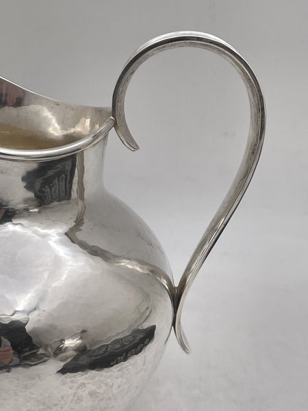 Kalo Sterling Silver Hand Wrought/ Hammered Pitcher Jug in Arts & Crafts Style