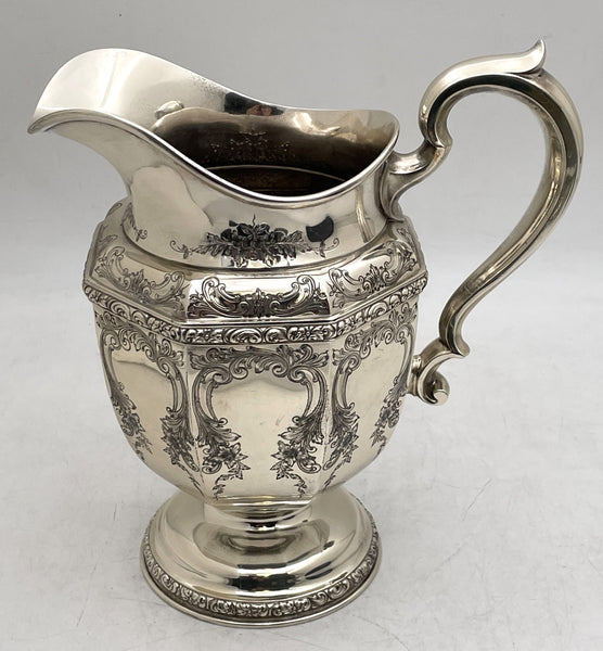Durgin Sterling Silver Pitcher Jug in Art Nouveau Style from Early 20th Century