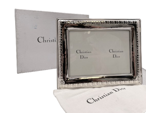 Christian Dior Italian Sterling Silver Frame in Mid-Century Modern Style with Box Mother's Day Sale!