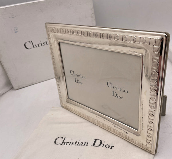 Christian Dior Italian Sterling Silver Frame in Mid-Century Modern Style with Box Mother's Day Sale!