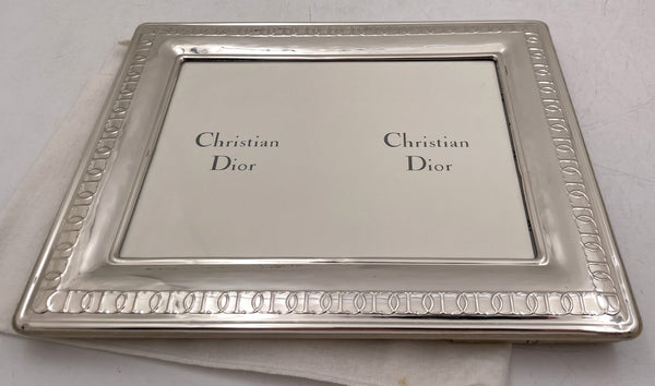 Christian Dior Italian Sterling Silver Frame in Mid-Century Modern Style with Box Mother's Day Sale!