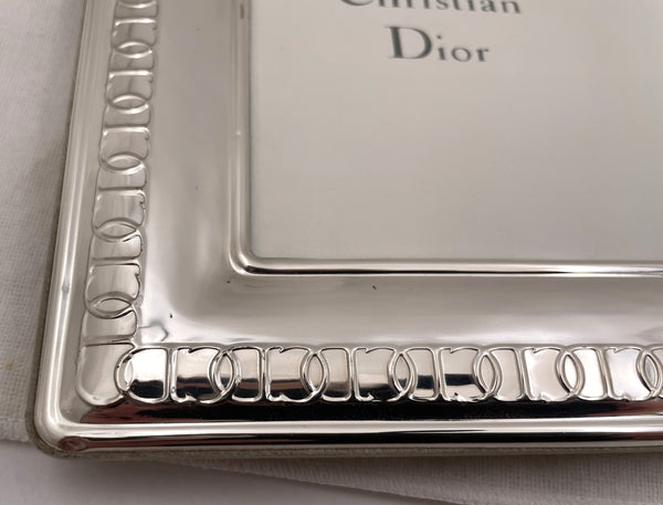 Christian Dior Italian Sterling Silver Frame in Mid-Century Modern Style with Box Mother's Day Sale!