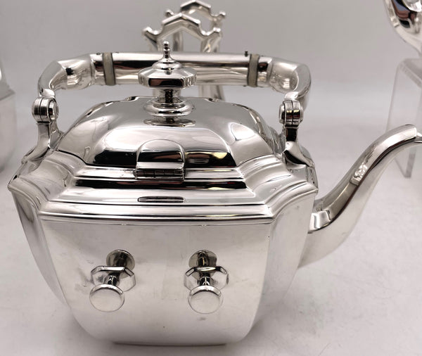 Tiffany & Co. 1912 Sterling Silver 6-Piece Tea & Coffee Set in Hampton Pattern and in Art Deco Style