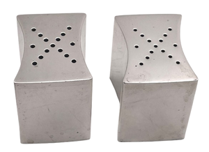 Pair of Allan Adler Sterling Silver Salt & Pepper Shakers in Mid-Century Modern Style