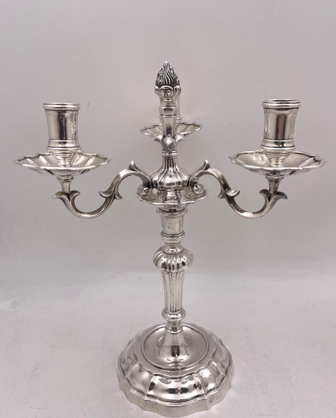 Pair of Mario Buccellati Italian Silver 3-Light Candelabra