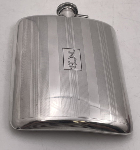 Alvin Sterling Silver Flask in Art Deco Style from Early 20th Century