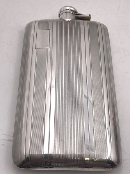 J. E. Caldwell & Co. Sterling Silver Flask in Art Deco Style from Early 20th Century