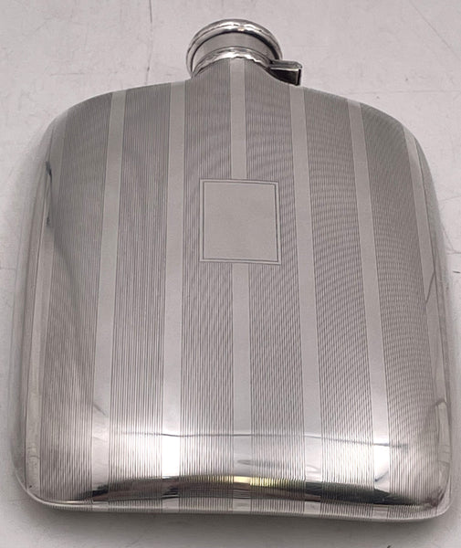 Napier Sterling Silver Flask in Art Deco Style from Early 20th Century