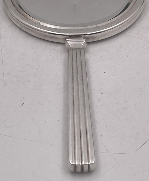 Georg Jensen by Bernadotte Sterling Silver 4-Piece Vanity Set from 1930s with Mirror, Brushes, and Comb