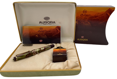 Aurora Asia Limited Edition Fountain Pen with Ink, Boxes & Papers