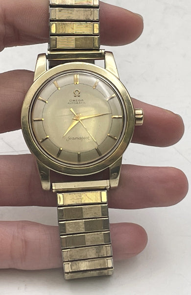 Omega Gold Plated Automatic Seamaster Wristwatch