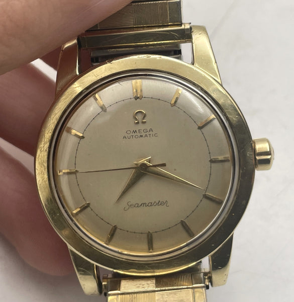 Omega Gold Plated Automatic Seamaster Wristwatch