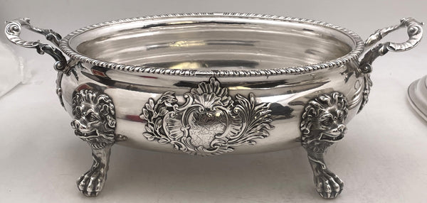 John Jacobs Sterling Silver 1749 Covered Tureen Centerpiece Bowl from Georgian Era