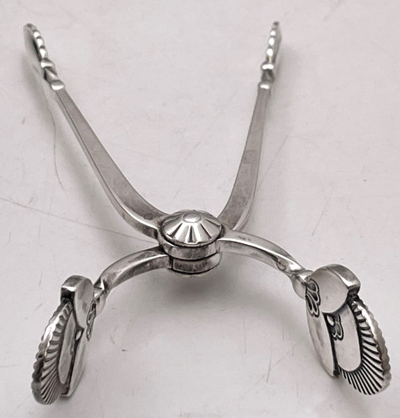 Georg Jensen Sterling Silver Sugar Tongs in Cactus Pattern