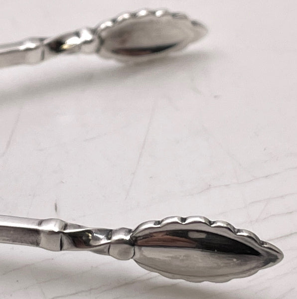 Georg Jensen Sterling Silver Sugar Tongs in Cactus Pattern