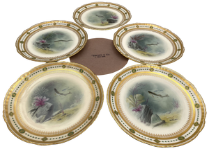 Tiffany & Co. by Mintons Set of 5 Fine China Plates / Dishes with Fish Motifs