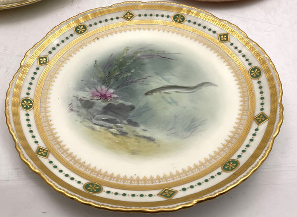 Tiffany & Co. by Mintons Set of 5 Fine China Plates / Dishes with Fish Motifs