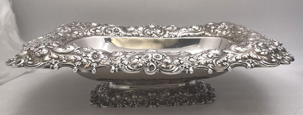 Durgin for Grogan Sterling Silver Repousse Bowl from Late 19th Century