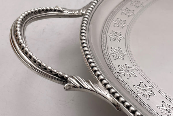 W. Abdy English 1788 Sterling Silver Two-Handled Georgian Tray / Salver