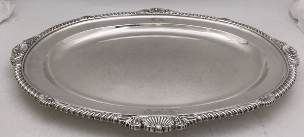 W.  Bateman English 1816 Georgian Sterling Silver Platter Tray