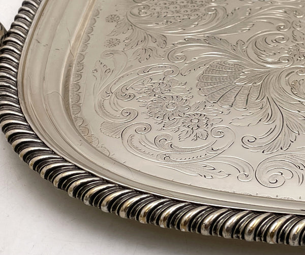 William Bateman English Sterling Silver 1815 Large Georgian Tray