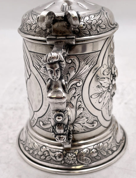 German Silver Tankard with Cosimo de Medici from 19th Century