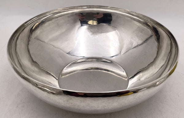 Karl Leinonen Sterling Silver Arts & Crafts Boston Hammered Centerpiece Bowl