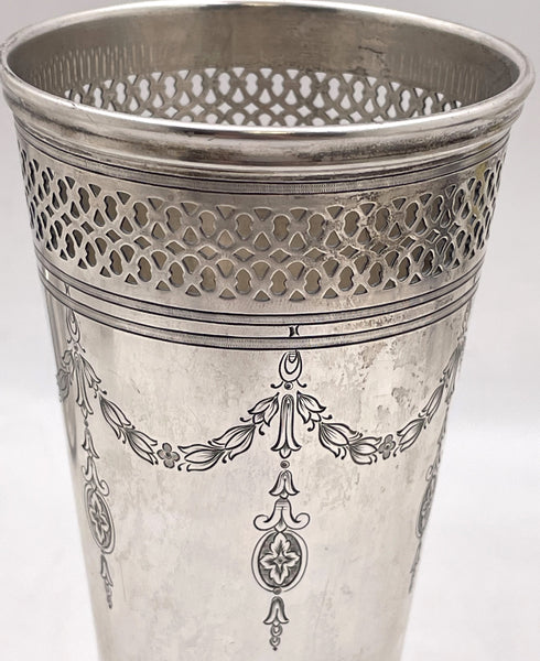 Tiffany & Co. Sterling Silver 1921 Vase in Art Deco Style