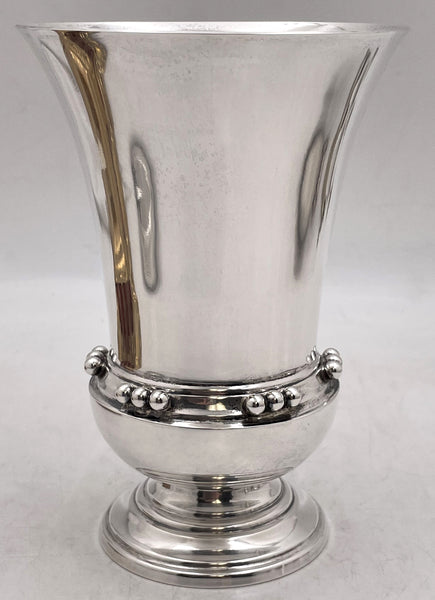 Kos Eliyahu Passover Pesach Sterling Silver Goblet by Fina in Georg Jensen Style