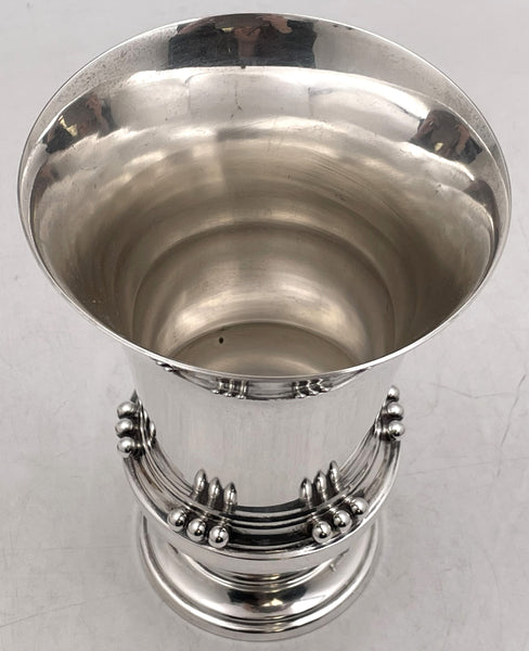 Kos Eliyahu Passover Pesach Sterling Silver Goblet by Fina in Georg Jensen Style